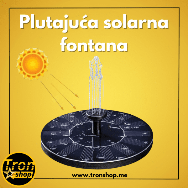 Plutajuća solarna fontana za baštu i terase