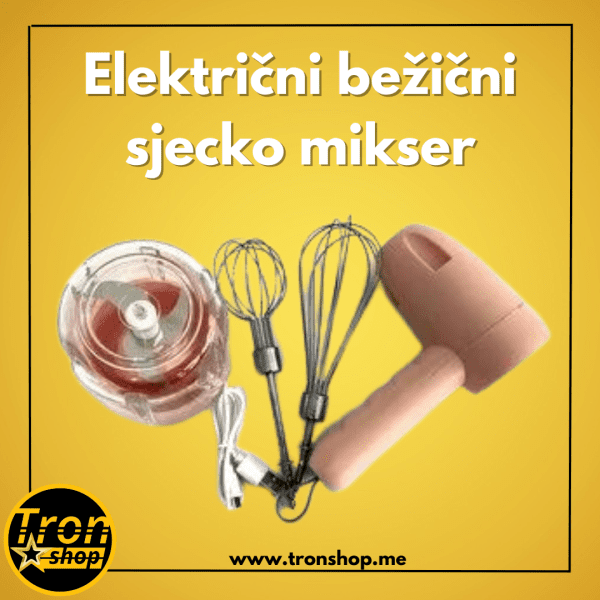 Električni multifunkcijski bežični 3u1 sjecko mikser mutilica