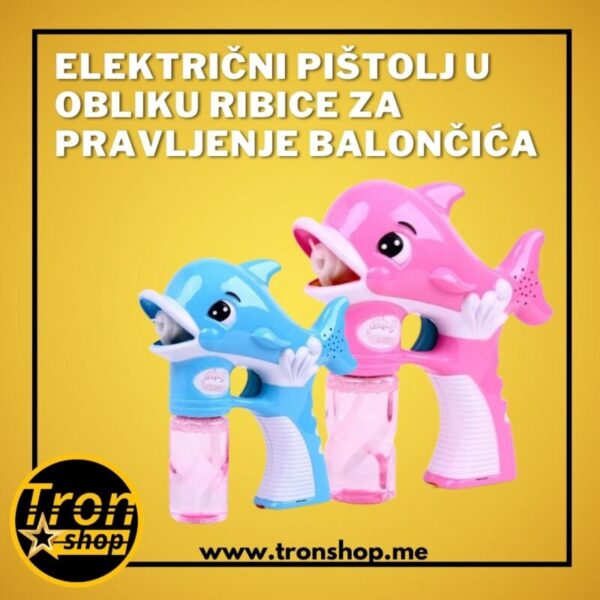 Električni pištolj u obliku ribice za pravljenje balončića