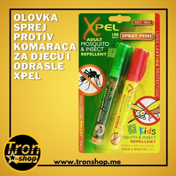 Xpel - Olovka sprej protiv komaraca za djecu i odrasle