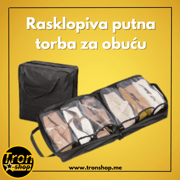 Rasklopiva putna torba za obuću sa 6 pregrada