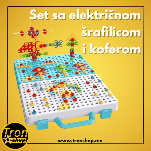 Set sa električnom šrafilicom i koferom