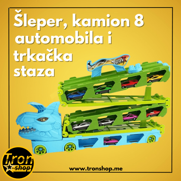 Šleper, kamion 8 automobila i trkačka staza