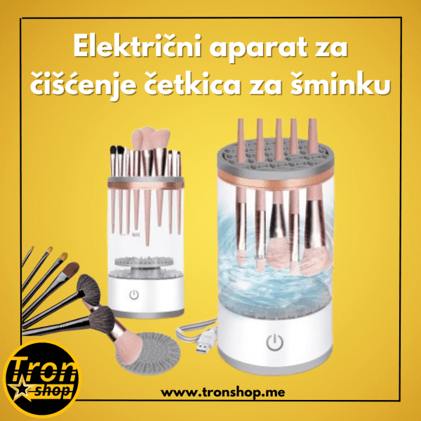 Električni aparat za čišćenje četkica za šminku