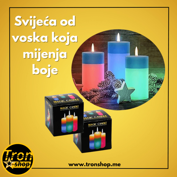 Svijeća od voska koja mijenja boje