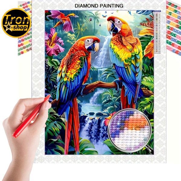Dijamantski vez umetnički kompleti za slikanje papagaji