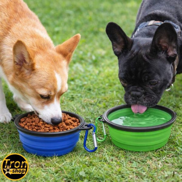 Sklopiva činija-privezak za pse i mačke – prenosiva posuda za vodu i hranu
